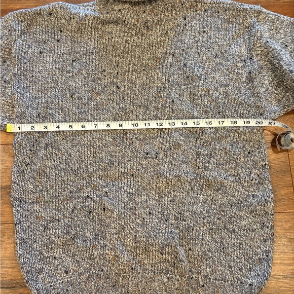100% Wool VINTAGE Charcoal Turtleneck Sweater Unisex - Picture 8 of 10